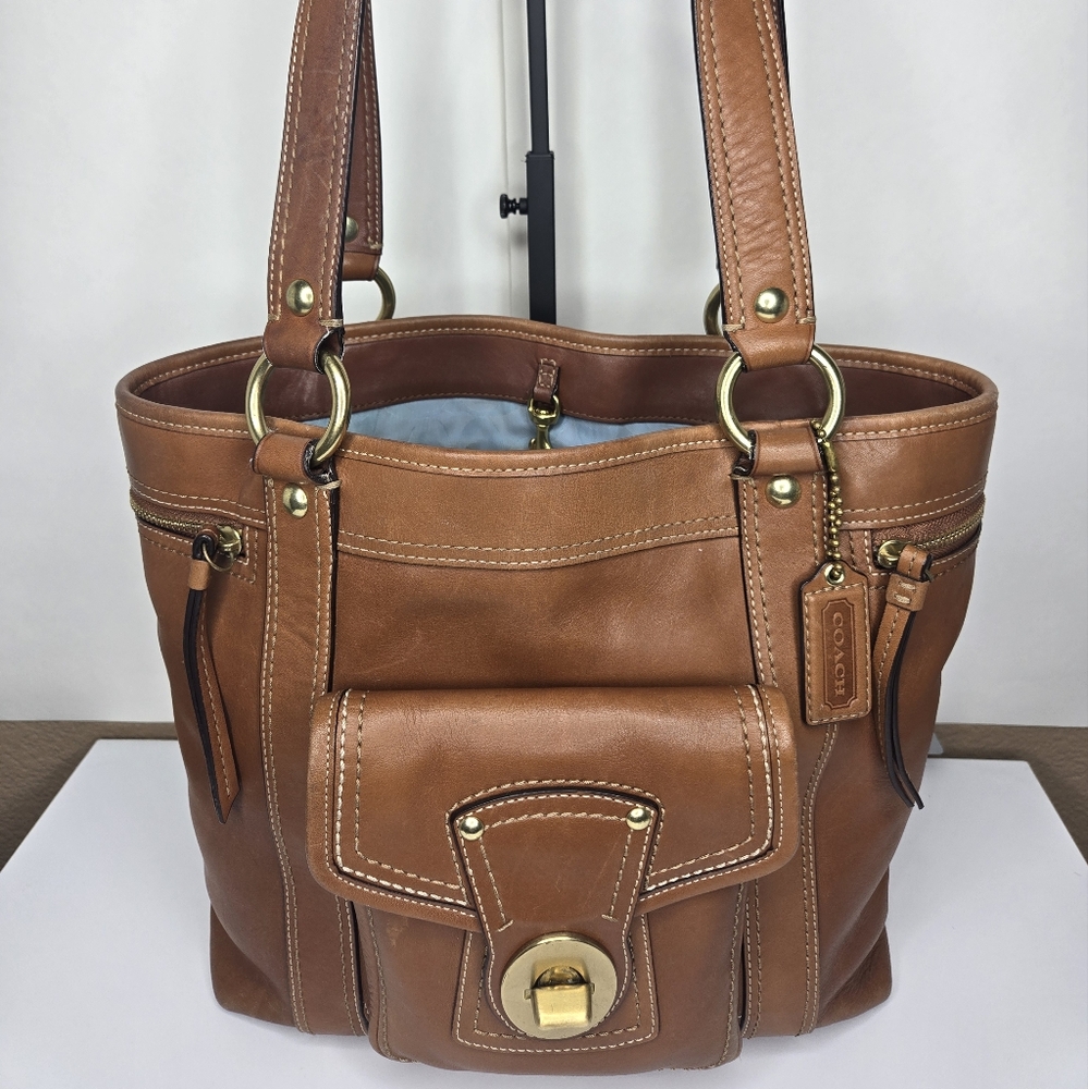 Coach Tan Leather Tote Bag